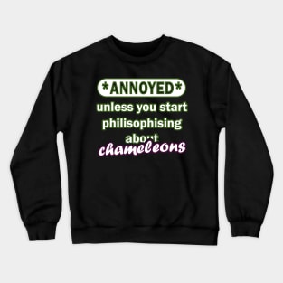 Chameleon Fan Kindergarten Boys Name Sleepy Crewneck Sweatshirt